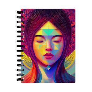 Colorful Girl Spiral Notebook - Creative Notebook - Painting Notebook